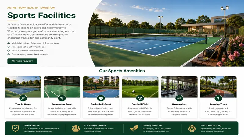 Sports Facilities at Omaxe Greater Noida